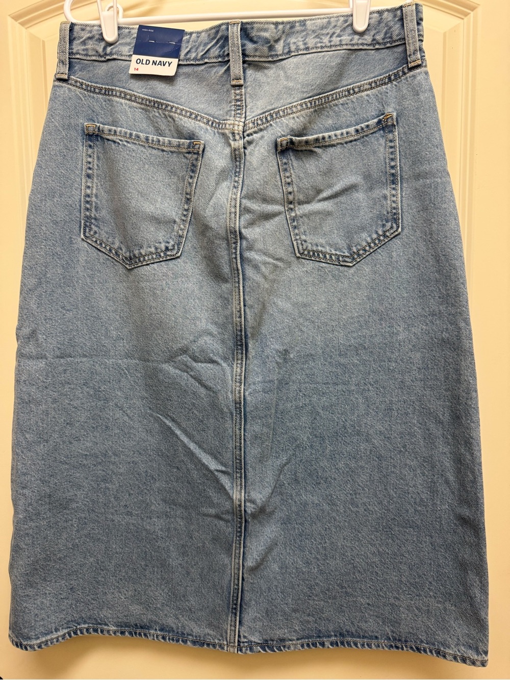 Old Navy Light Blue Denim Midi Skirt - Picture 2 of 4